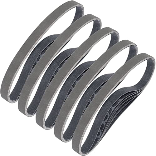 Sruhrak Schleifbänder 13 x 457mm- 30 Stück 600 Grit Siliziumkarbid-Schleifbänder zum Polieren und Entrosten von Metall