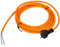 Anschlussleitung Zuleitung Polyurethane 2-polig mit Stecker 2 Meter H05BQ-F PUR 2 x 1mm2 Orange Stromkabel Baustellenkabel IP44 (2 Meter)