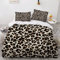 YOSHOME Bettwäsche 220x240cm Leopardenmuster 3D Druck Bettbezug Set Abstrakter Leoparden-Print Weicher Bettbezug mit Reißverschluss für Erwachsene und Kinder mit 2 Kissenbezügen 80x80cm