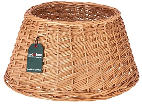 KOTARBAU® Weihnachtsbaum Rock aus Weide Ø 50 cm Weihnachtsbaumkorb Weihnachtsbaumständer Hülle Deko Tannenbaumständer Standfuß Naturfarbe Christbaumständer aus Rattan Natur