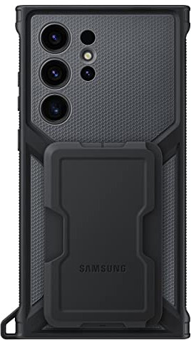 SAMSUNG Galaxy S23 Ultra Rugged Gadget Phone Case, Heavy Duty Protective Cover w/Platform for Card Slot Holder, Wrist Strap, Detachable Accessories, US Version, EF-RS918CBEGUS, Titan