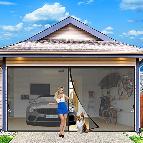 Zanzariera Magnetica per Porte, 210 x 235 cm Tenda Zanzariera, Chiusura Automatica Adsorbimento Magnetico Si Chiude da Sola, per Corridoi Porte Patio Nero