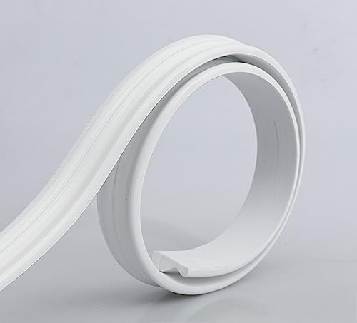 Guest Ruyunlai Bordüre selbstklebend 13-weiß 3.2 x 500 cm zum Aufkleben für Wohnzimmer Küche Badezimmer Tapetenrahmen Abnehmbare Wasserdicht Bodenleiste Verdicken PVC Dekorative Bordüre
