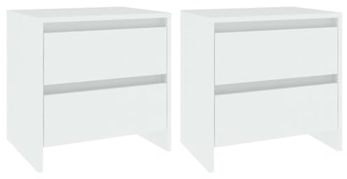 vidaXL Nachttische 2 STK. Weiß 45x34,5x44,5 cm Holzwerkstoff