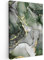 MuchoWow© Bild auf Leinwand 60x90 cm Schlafzimmer Bilder Wand Goldene Deko Wohnzimmer Modern Wanddeko Bilderwand Geschenk Marmor - Grün - Gold