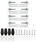 PATIKIL 55mm Lampenhalterung Decke Kit 4 Set Deckenhalterung Lampe Stahl Querleiste für Haus Büro Hängeleuchte Wand mit Schraube Unterlegscheibe Mutter