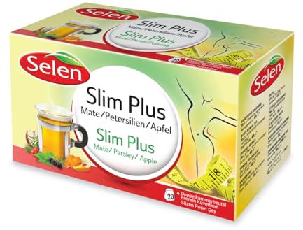 SELEN Slim Plus Mate/Perejil/Manzana 20 bolsitas de té envueltas individualmente - 40g