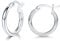 wynn's Silver Hoop Earrings for Women, 925 Sterling Silver Hoops Earrings, Anti-allergic Huggie Hinged Small Slepper Hoops, Gift for Girls, Diameters in 24 mm, Silver Hoop Earrings