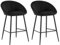 EUGAD Juego de 2 Taburetes de Bar, Taburete Alto Cocina con Respaldo y Reposapiés, Ideal para Comedor, Cafeteria, Barra Isla, Negro