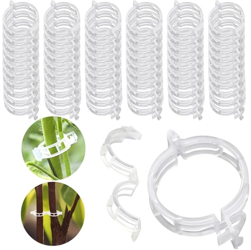 shallyong Pflanzenclips, 300 Stück Pflanzenklammern Tomatenclips, Tomaten Clips, Tomaten Rankhilfe Schnur, Blumen Klammern für Gemüse Tomate Pflanzen Befestigung