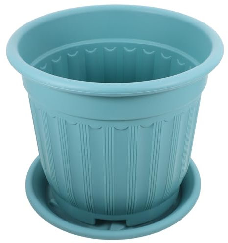 Happyyami Künstlicher Keramikpflanzer Blauer Kunststoff Blumentopf Mit Entwässerungsloch Für Sukkulenten Und Kleine Pflanzen Höhe Robust Und Langlebig