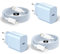 20W USB C Ladegerät und Ladekabel für iPhone 14/14 Pro/14 Pro Max/13/12/11/X/XR/XS/Mini/SE, 2Pack Schnellladegerät für iPhone mit 2Pack 2M Lighting Schnellladekabel, PD3.0 Netzteil - Blau+Blau
