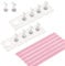 2 Sets Nail Stand for Painting Nails, Nails Display Practice Art Magnetic Fake Nail Holder for Press On Nails Stand for False Nail Designs with 90 Pcs Reusable Putty for Home DIY Salon(White)