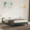 OHOOWOO Bettgestell mit Kopfteil Dunkelgrün 120x200 cm Samt,Exklusives Samtbett mit Kopfteil und Federholzrahmen für erholsamen Schlaf im Schlafzimmer