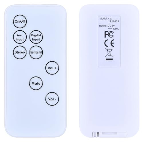 TCNOUMT Sound Bar Fernbedienung Ersatz Kompatibel für JBL Home Cinema SB300 2.1 Soundbar Audio Speaker System IR29033, Weiß