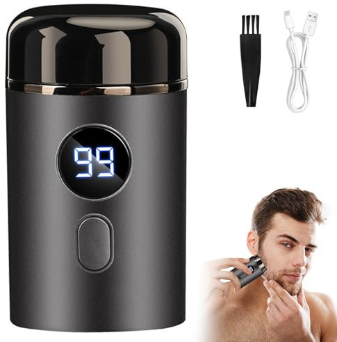 BSOON Tragbarer Elektrischer Mini-Rasierer, Sopami Mini Electric Shaver, Washable Electric Razor, USB Rechargeable Electric Beard Trimmer für Herren