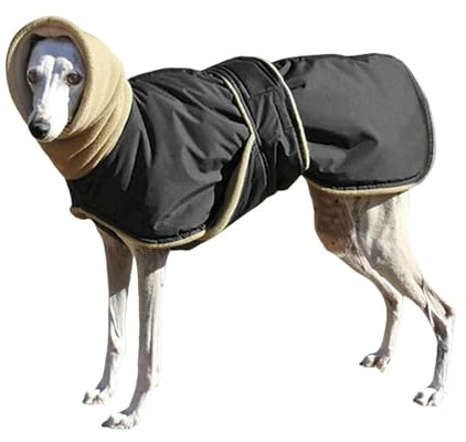 CMZYBBD Hundemantel Warm Und wasserdichte Hundebel - Dicke Jacke Für Mittel- Bis Große Hunde, Ideal Für Windhunde, Wolfshunde, Hirten Und Mehr-schwarz-5xl