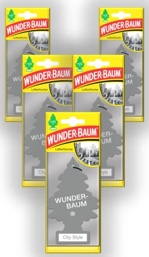 Wunder-Baum Lot de 5 désodorisants pour voiture + stylo light-tribe (City Style)