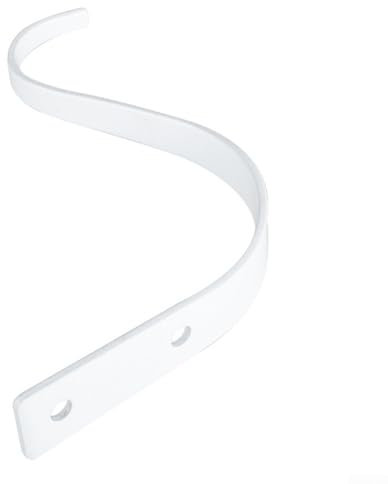 Entgoinggo Lot de 2 crochets de suspension pour panier à plantes, crochets muraux pour plantes de jardin, crochets muraux robustes pour suspendre des paniers de fleurs, lanternes (blanc)