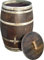 Fassl Baron Regentonne gebrauchtes Weinfass Holzfass Regenfass Barriquefass Eiche 225 Liter Wasserfass Tonne Bottich Fass (mit Naturöl versiegelt, Deckel und Hahn)