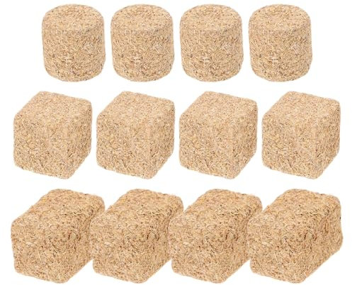 VANZACK 12Pcs Mini Hay Bales Model Small Straw Haystack Decor for Diy Dollhouse Accessories Garden Scene Layout Prop Autumn Harvest Decoration 0.8 Inch Each