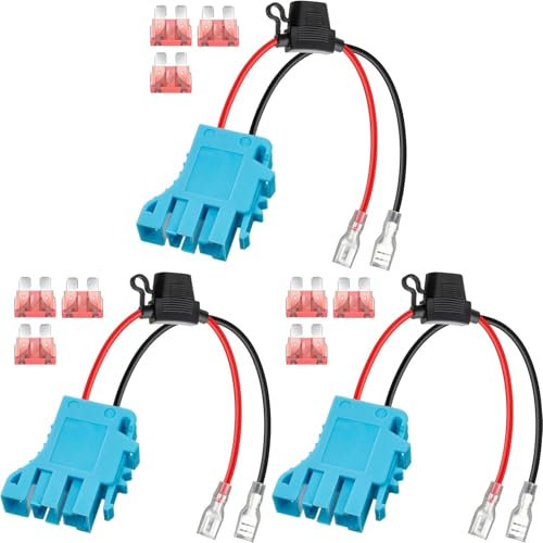 Waiecne 3X Sostituzione del Connettore del Cablaggio 12 AWG Compatibile con I Giocattoli da con Batteria Peg-Perego 12V SLA