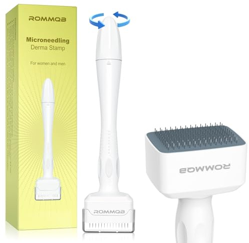 Derma Stamp, ROMMQB Dermastamp für Haare, Gesicht, Kopfhaut und Bart zu Hause, Tragbare Stamp für Frauen und Männer