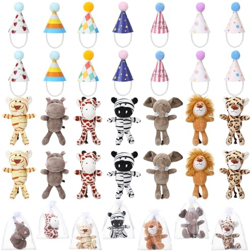 Mini Plüschtiere,14 Stück Mini Kuscheltier, Kleine Stofftiere, Mitgebsel Kindergeburtstag Gastgeschenke, Weihnachten Füllung, Tombola Preise, Plüsch Schlüsselanhänge, Kleine Geschenke für Kinder