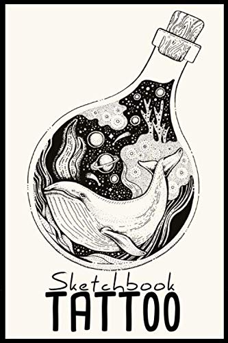 Tattoo Sketchbook: 200 Seiten Projektbuch für Tätowierer | Strukturiere Seiten für Tattoo-Designs + DotGrid für Skizzen | Tätowierungen & Co (Tattoo Workbooks, Band 1)