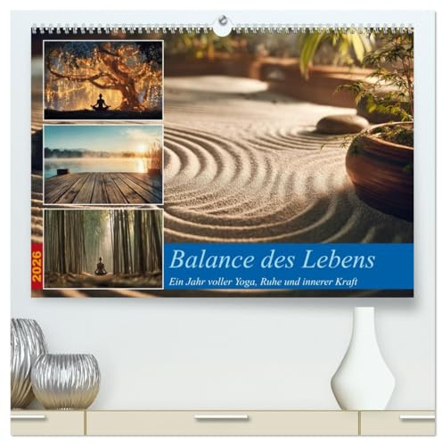 Balance des Lebens (hochwertiger Premium Wandkalender 2026 DIN A2 quer), Kunstdruck in Hochglanz: Dieser Kalender vereint Wellness, Yoga, Meditation ... Bildern. (CALVENDO Gesundheit)