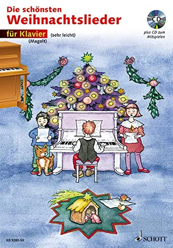 Die schönsten Weihnachtslieder, Notenausg. m. Audio-CDs, Für Klavier, m. Audio-CD: sehr leicht bearbeitet. Klavier.