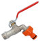 PSW TRADE SUPPLIERS LTD Wasserhahn Garten 1/2 Zoll Kugelhahn Rot mit Mutter und Garten-Kompressions-Stecker