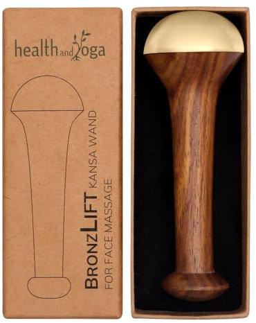 HealthandYoga(TM) Kansa Masseur visage et pieds – Avantages ayurvédiques du Bronze – Restaure l'éclat par détoxification