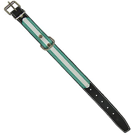 Mapel 622150 Collar de Perro con Detalle de Bandera y Costura 50 cm, Color Marrón