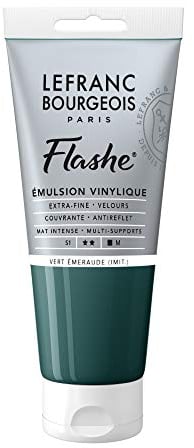 Lefranc Bourgeois Flashe Pintura acrílica, Verde Esmeralda, 80 ml (1er Pack), 80