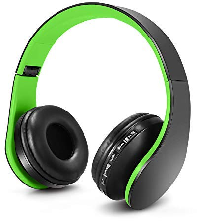 ZAPIG Casque Audio Enfant, Casque pour Enfant, Ecouteurs sans Fil avec Microphone pour Enfants, Casque et Ecouteurs Bluetooth sans Fil, Oreillette stéréo Bluetooth Pliable pour Enfants, Casque-Vert