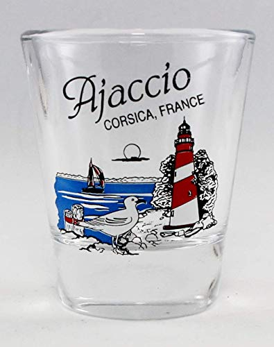 Ajaccio Corsica Verre à shot Motif phare
