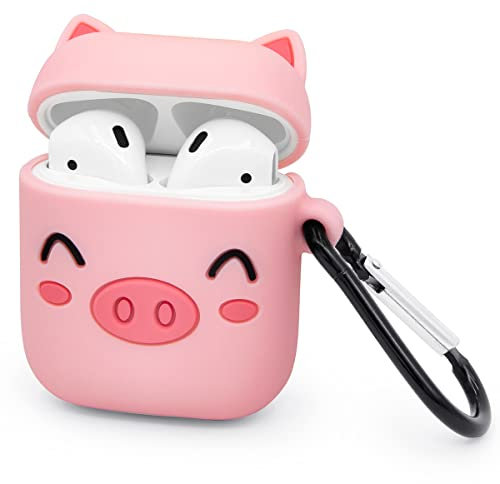 Silikon-Schutzhülle für Apple Airpods 1 und 2 süße Cartoon-Tiere Schwein