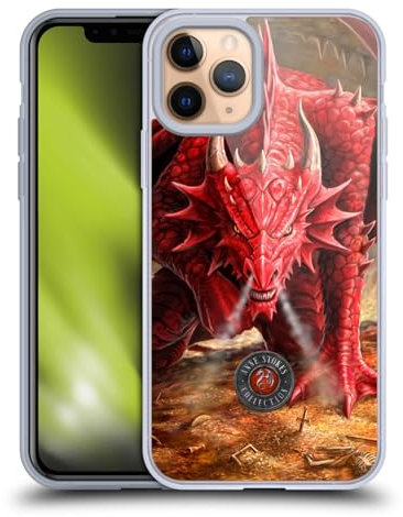 Head Case Designs Officially Licensed Anne Stokes Lair Dragons Gel Case [Military Grade Protection] Compatible with Apple iPhone 11 Pro and Compatible with MagSafe