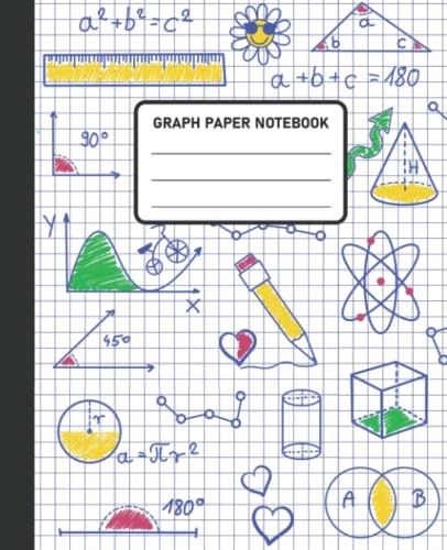 Math Notebook: Graph Paper Notebook For Kids , Fun Learning ( 7.5 x 9.25 )