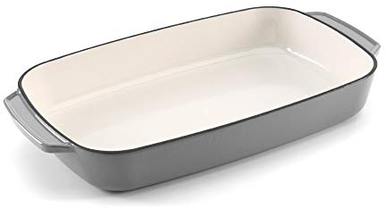 Samuel Groves - Enamel Cast Iron Rectangular Roaster 35cm by Chabrias LTD