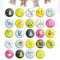 Adventskalender Zahlen Buttons (1-24): Anstecker zum selber Basteln von Weihnachts-Kalendern und zum Dekorieren (25 mm)