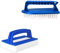 well2wellness® Pool Handbürsten-Set - Reinigungsbürste mit Griff und weißen Borsten + Pool Reinigungspad/Handpad mit Griff