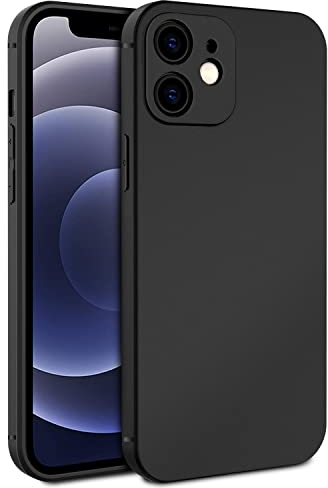 EasyAcc Slim Case Compatible with iPhone 12 6.1, Not For 12 Pro Thin Matte TPU Phone Case Soft Back Protective Cover, Black