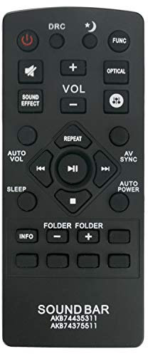 VINABTY AKB74435311 AKB74375511 Replacement Remote Control for LG Soundbar Sound Bar LAS950M LAC955M.DDEULLK LAS750M.BDEULLK LAC850M.BDEULLK HS8LAC950M LAS750M LAS855M LAS751M LAC850M LAC950M LAC955M