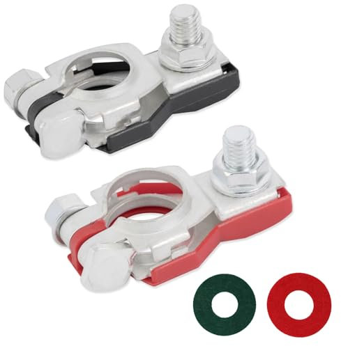 Aoerzn Premium Battery Terminal Connectors for Nissan, Positive and Negative 1 pair, Good Contact, Corrosion Resistance, Fits For 243407F000 243407F001