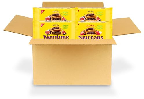 NEWTONS - Paquete variado de barras de frutas horneadas suaves, barras de higo de frutas reales y galletas de fresa, 4 paquetes de 10 onzas