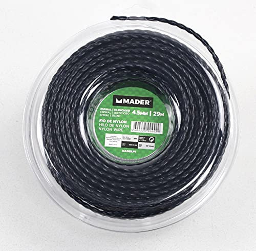 Mader Garden Tools 90442 Hilo Nylon, Espiral, 4.5mm, 29m