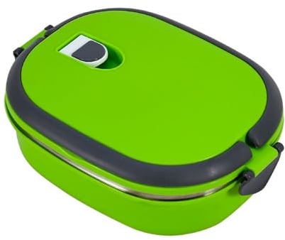 Socobeta 800ml Green Stainless Steel Lunch Box, Insulated Food Storage Dinner Lunch Box Thermal Food Box 1 Layer
