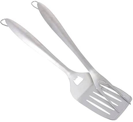 TOPBATHY 2stücke Edelstahl-grillbesteck Spatel Und Gabel Robustem Kunststoff Ergonomischem Design Für Picknicks Und Täglichen Gebrauch Zu Hause